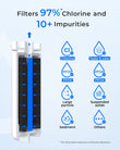 Waterdrop XWFE® Water Filter, Replacement for GE® XWFE®, Built-in Chip | Replacement for GE® XWF, Compatible with GNE27, GFE26, GDE25, GSS25 and PSE25 Series Refrigerators, NSF 42 & 372 Certified